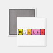 Benedict periodieke lijstnaam magnet (Voorkant / Achterkant)