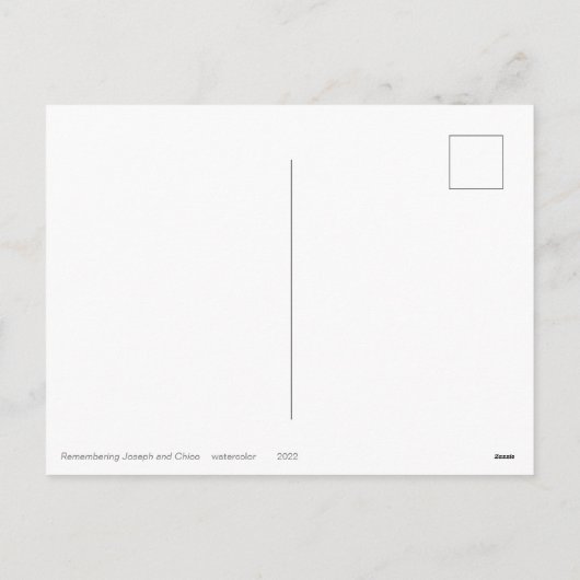 Benedict XVI briefkaart waterverf (Achterkant)