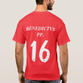 Benedict XVI soccer jersey T-shirt (Achterkant)