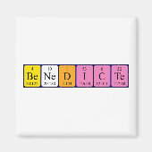 Benedicte periodieke lijstnaam magnet (Voorkant)