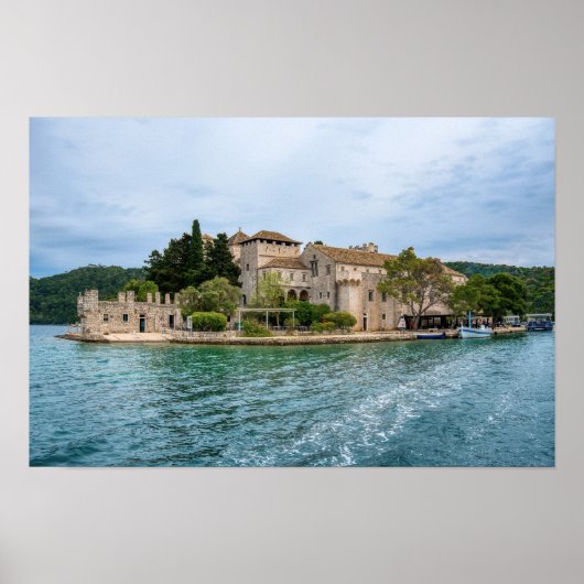 Benedictijner klooster op Mljet-eiland - Kroatië Poster (Voorkant)