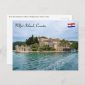 Benedictijns klooster op het eiland Mljet - Kroati Briefkaart (Voorkant / Achterkant)