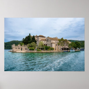 Benedictijns klooster op het eiland Mljet - Kroati Poster