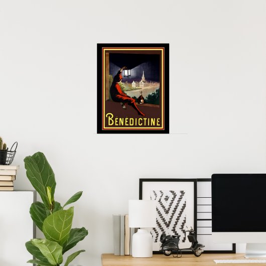  Benedictine Cognac Ad door Cappiello 16 x 20 Poster (Thuiskantoor)