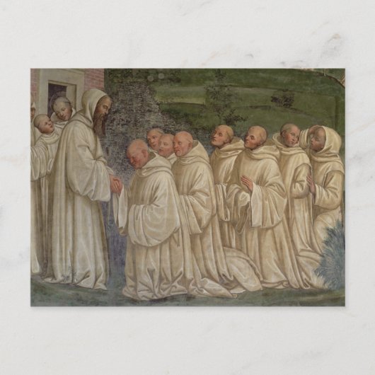 Benedictine Monks uit het leven van St. Benedict ( Briefkaart (Voorkant)