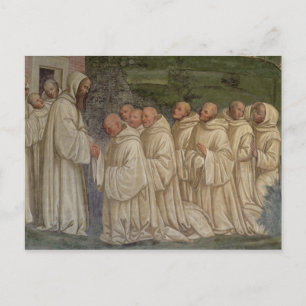 Benedictine Monks uit het leven van St. Benedict ( Briefkaart