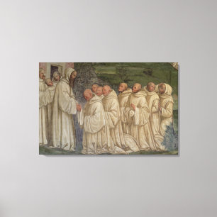 Benedictine Monks uit het leven van St. Benedict ( Canvas Afdruk