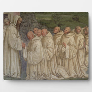 Benedictine Monks uit het leven van St. Benedict ( Fotoplaat