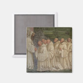 Benedictine Monks uit het leven van St. Benedict ( Magneet (Voorkant / Achterkant)