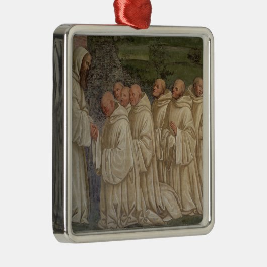 Benedictine Monks uit het leven van St. Benedict ( Metalen Ornament (Rechts)