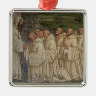 Benedictine Monks uit het leven van St. Benedict ( Metalen Ornament
