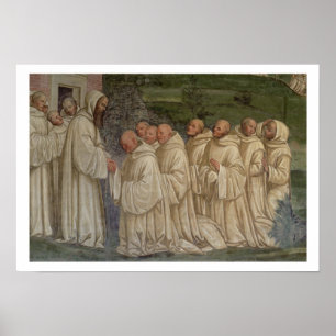 Benedictine Monks uit het leven van St. Benedict ( Poster