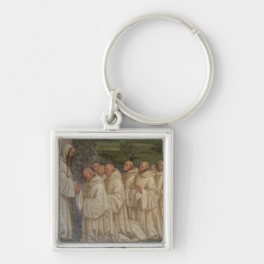 Benedictine Monks uit het leven van St. Benedict ( Sleutelhanger (Voorkant)