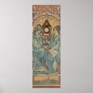 Bénédictine van Alphonse Mucha Poster