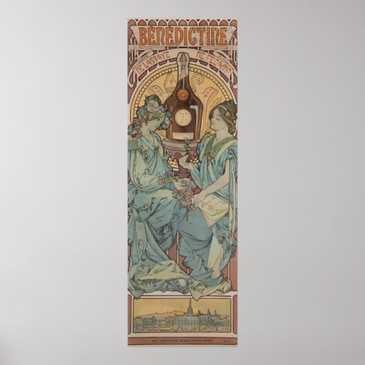 Bénédictine van Alphonse Mucha Poster (Voorkant)