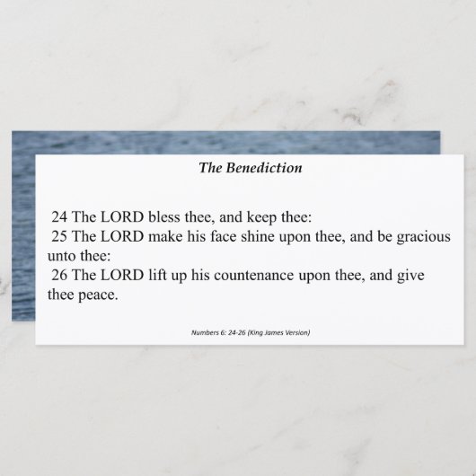 Benediction Prayer Kaart (Voorkant / Achterkant)