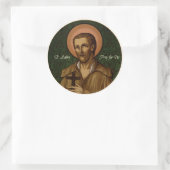 Benedictus Labour bidt voor ons Ronde Sticker (Tas)