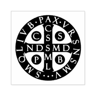 Benedictus Medal Katholiek Religieus Rubberstempel