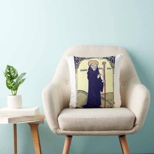 Benedictus van Nursia abt van Monte Cassino Kussen (Stoel)