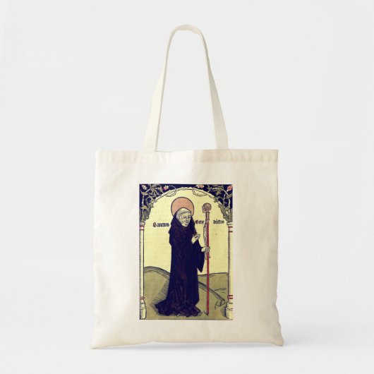Benedictus van Nursia abt van Monte Cassino Tote Bag (Voorkant)