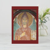 Benedictus van Nursia icoon gebedskaart Feestdagenkaart (Staand voorkant)