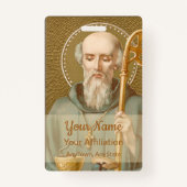 Benedictus van Nursia (JM 07; Stijl 1) Badge (Achterkant)