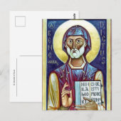 Benedictus van Nursia Orthodox Christelijk Icoon Briefkaart (Voorkant / Achterkant)