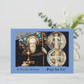 Benedictus van NursiaGevouwen Wenskaart Kaart (Staand voorkant)