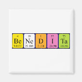 Benedita periodiek table name magnet (Voorkant)
