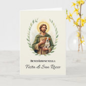 Benedizioni nella Festa di San Rocco Waterverf Kaart (Gele Bloem)