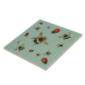 Beneficial Bees n Ladybugs Tegeltje (Zijkant)
