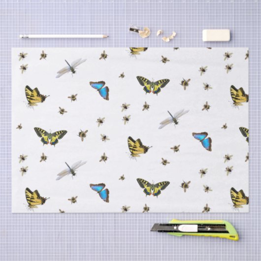 Beneficial Garden Insects Pattern Tissuepapier (Craft)