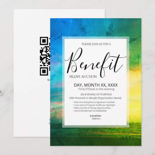 Benefit Invitation Template Kaart (Voorkant / Achterkant)