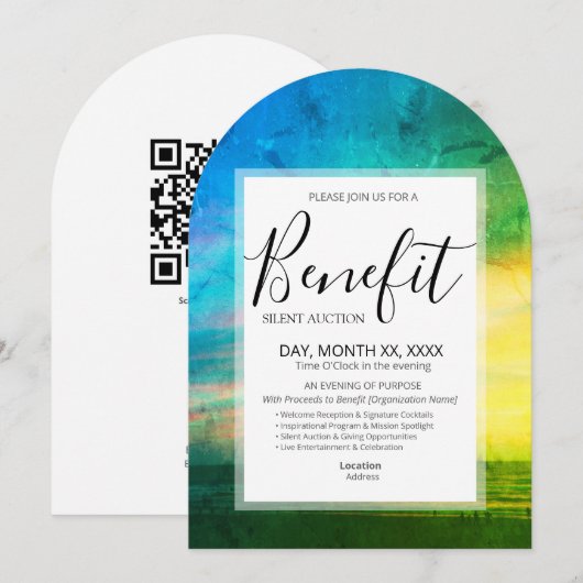 Benefit Invitation Template Kaart (Voorkant / Achterkant)