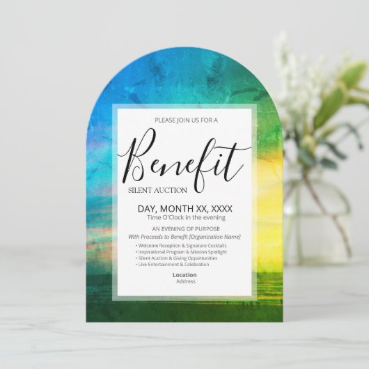 Benefit Invitation Template Kaart (Staand voorkant)