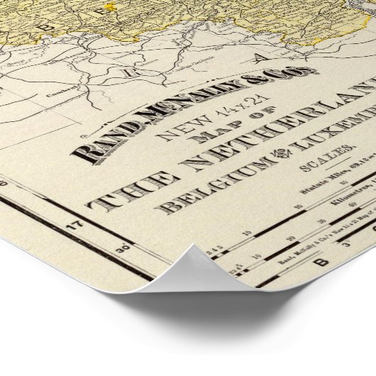 Benelux-landen Poster (Hoek)