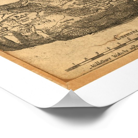 Benelux Leo Belgicus Map of Europe 1611 Poster (Hoek)