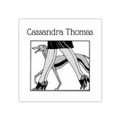 Benen Art Deco Vrouwen Greyhound Whippet Hond R Na Rubberstempel (Afrduk)