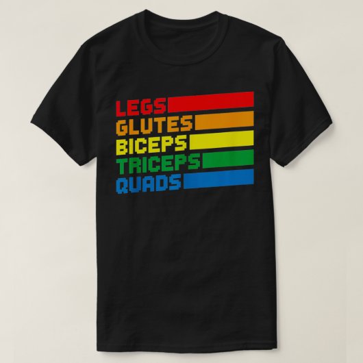 Benen Glutes Biceps Triceps Quads LGBTQ T-shirt (Design voorkant)