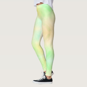 Benen met pastelkleurige leggings