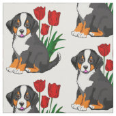 Benesse bergtop met tulpen stof (Swatch)