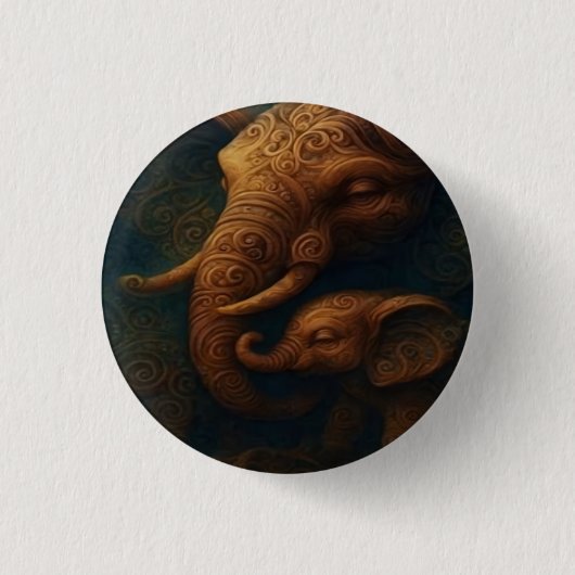 Benevolent Elephants Button (Voorkant)