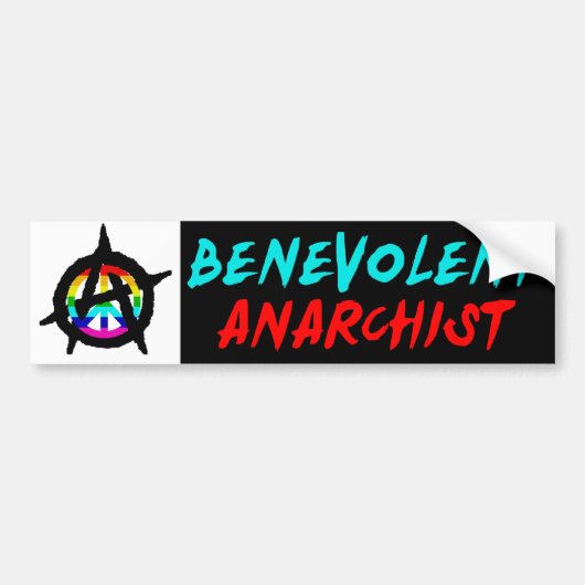 Benevoluente anarchistische Bumpersticker (Voorkant)