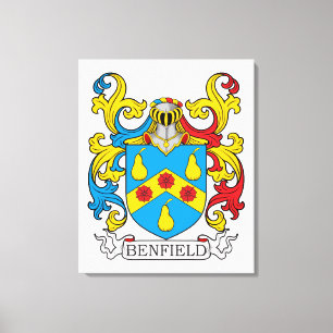 Benfield Family Crest Canvas Afdruk