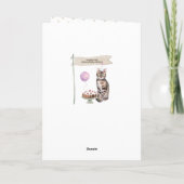 Bengaal Cat Birthday Party Pet Kaart (Achterkant)