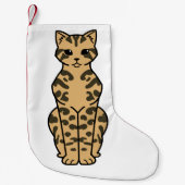 Bengaal Cat Cartoon Kleine Kerstsok (Voorkant)