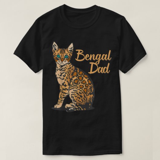 Bengaal Cat Dad I Domestic Animal Friend T-shirt (Design voorkant)
