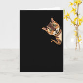 Bengaal Cat Leopard Cat Lover Kaart (Gele Bloem)
