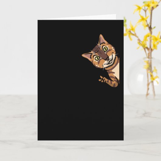 Bengaal Cat Leopard Cat Lover Kaart (Gele Bloem)