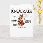 Bengaal Cat Lover Gifts Cat Owner Rosetted Bengal Kaart (Gele Bloem)